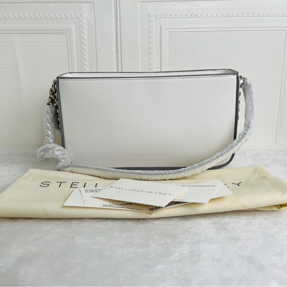 Stella McCartney White Shoulder Bag with Chain